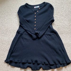 Free People Black ribbed tunic/dress/top